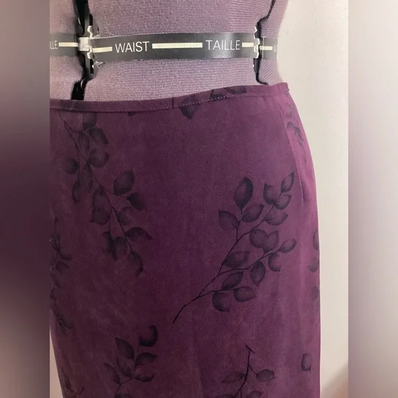 Vtg Y2K Whimsigoth Dark Floral Short Skirt Size 16 Fairy Grunge Witchy Fall Vamp - Picture 5 of 11